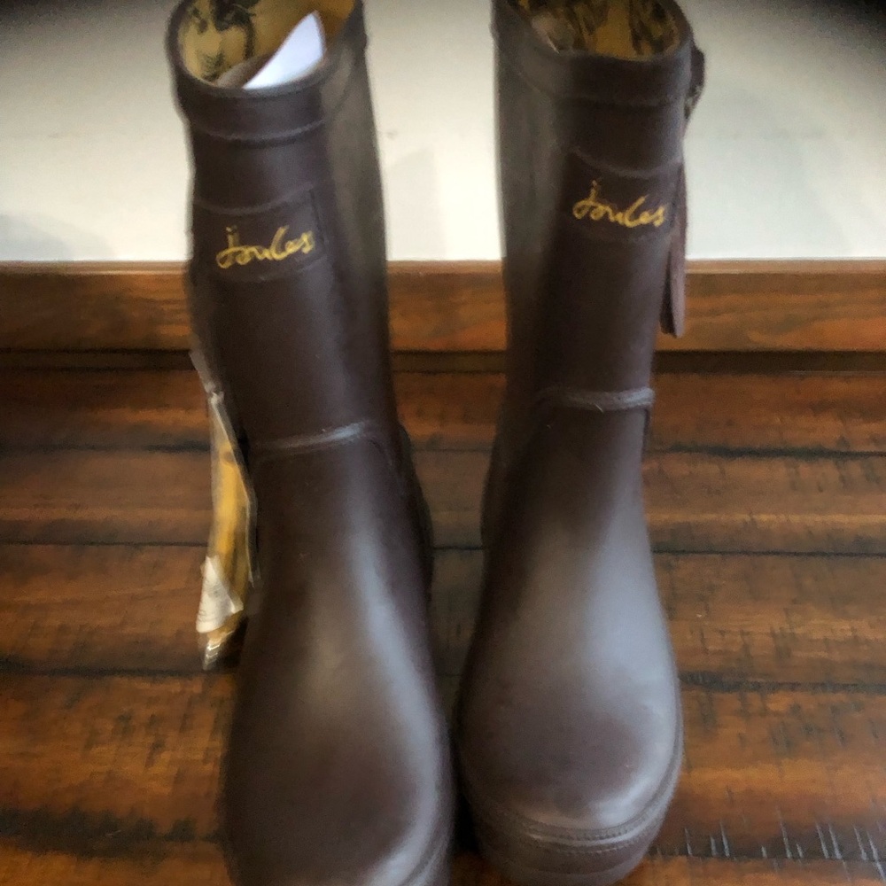 Joules Chocolate Brown Winter & Rain Boots
